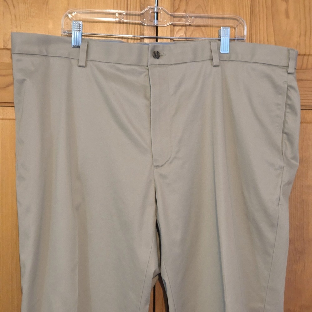 Brooks Brothers Mens Clark Chinos 42x30 Khaki Tan Wrinkle Resistant Straight
